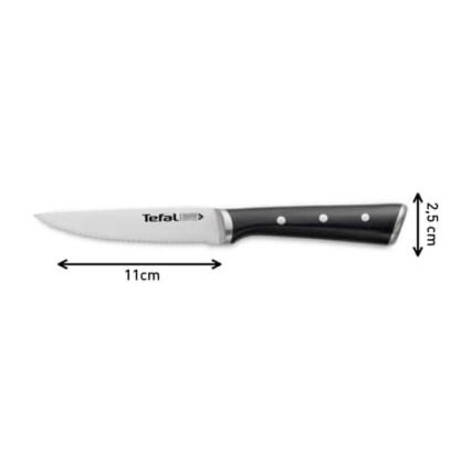 Tefal - Roostevabast terasest steakinugade komplekt ICE FORCE 11 cm läikiv kroom/must 4 tk