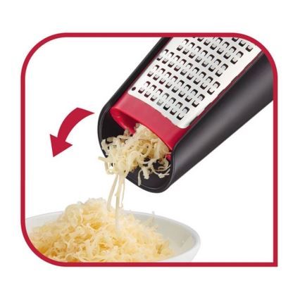 Tefal - INGENIO käeshoitav kahepoolne riiv, roostevaba teras/must