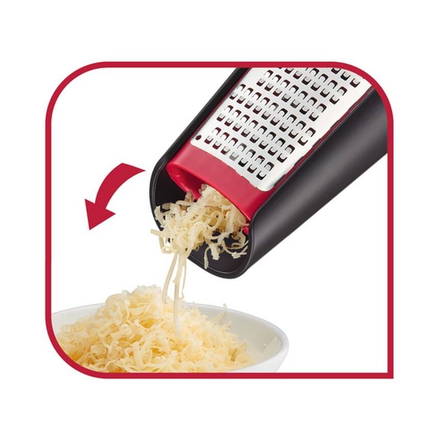 Tefal - INGENIO käeshoitav kahepoolne riiv, roostevaba teras/must