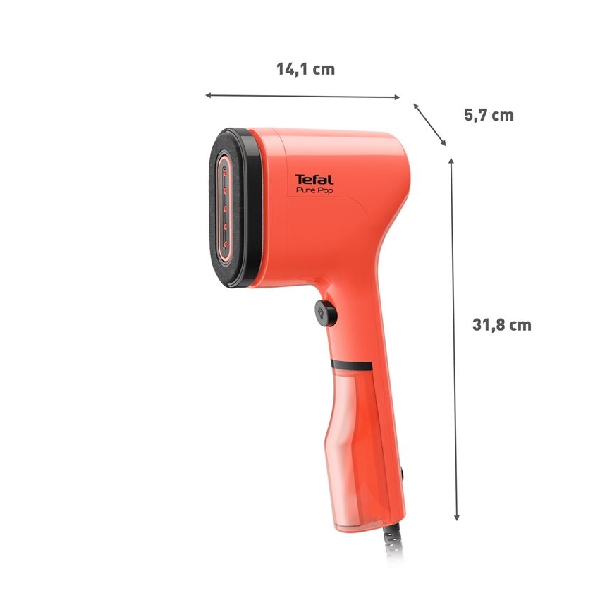 Tefal - Käes hoitav riiete auruti PURE POP 1300W/230V punane