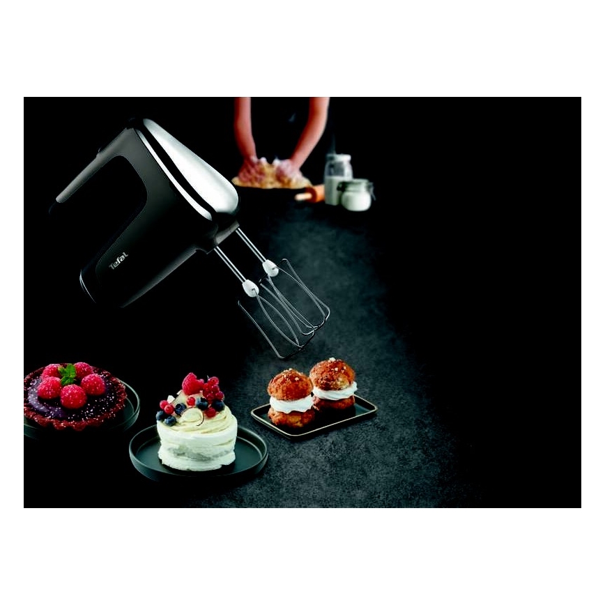 Tefal - Käsimikser POWERMIX SILENCE 600W/230V must/hall