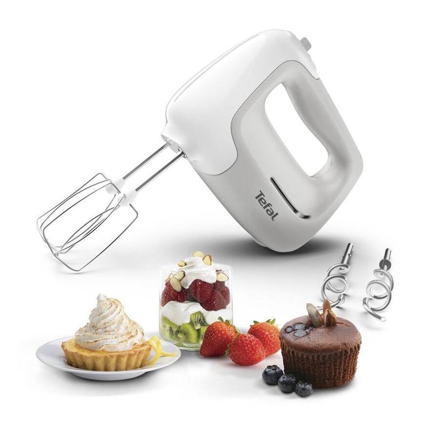 Tefal - Käsimikser PREP'MIX+ 450W/230V hall/valge