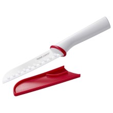 Tefal - Keraamiline nuga santoku INGENIO 13 cm valge/punane