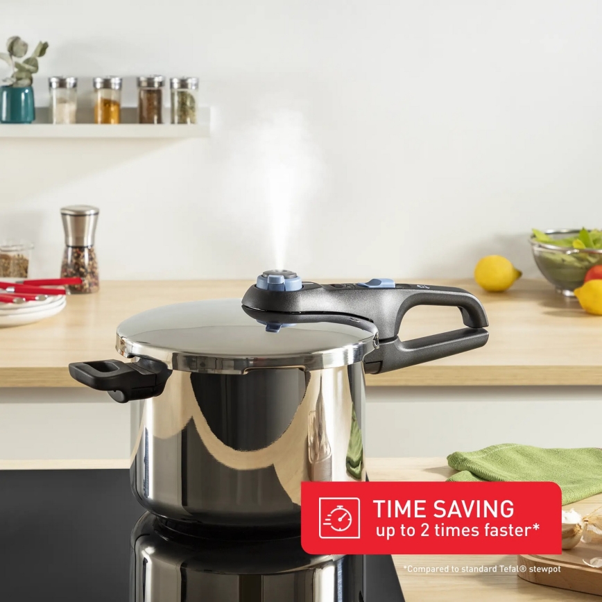 Tefal - Kiirkeedupottide komplekt 4/6 l SECURE TRENDY roostevaba