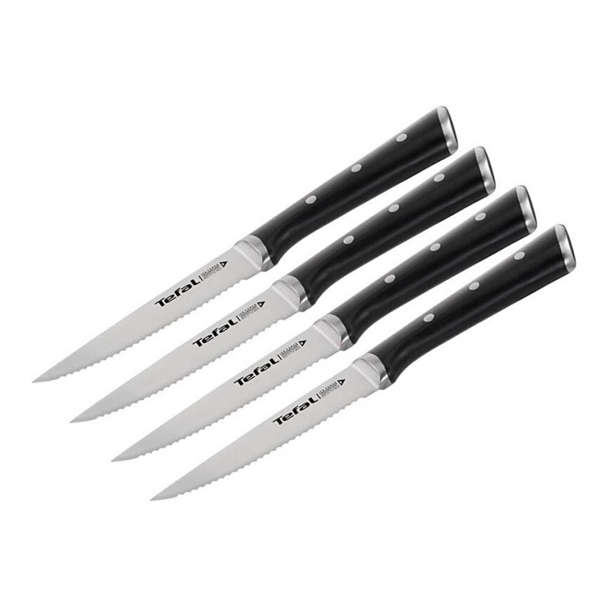 Tefal - KOMPLEKT 4x Roostevabast terasest steiginuga ICE FORCE 11 cm läikiv kroom/must