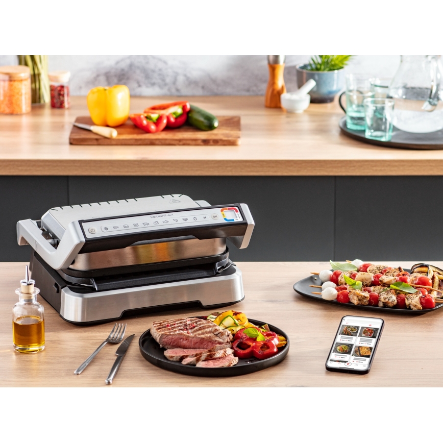 Tefal - Kontaktgrill OPTIGRILL 2100W/230V mattkroom