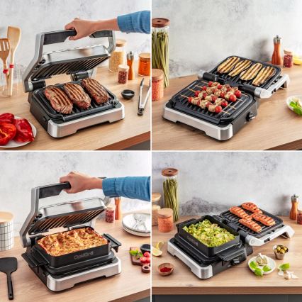 Tefal - Kontaktgrill OPTIGRILL 2100W/230V mattkroom