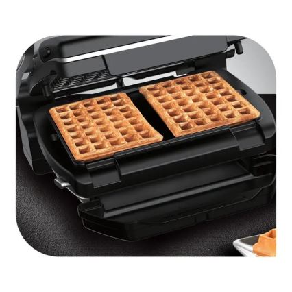 Tefal - Kontaktgrill OPTIGRILL+ INOX WAFFLES 2000W/230V must/kroom