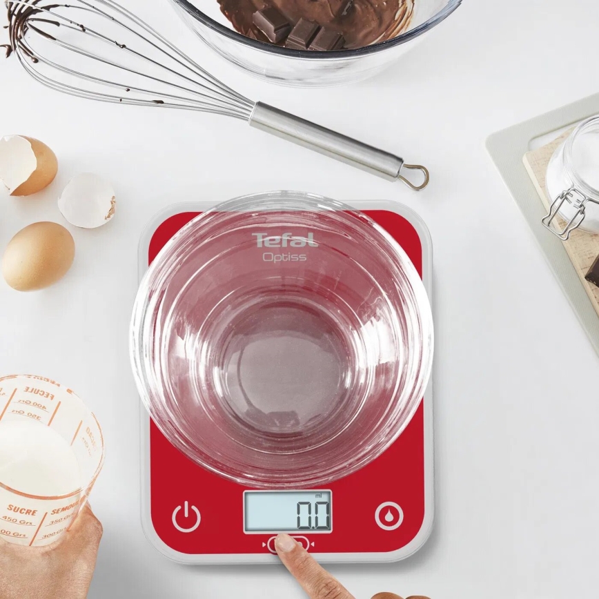 Tefal - Köögikaal OPTISS 2xAAA punane