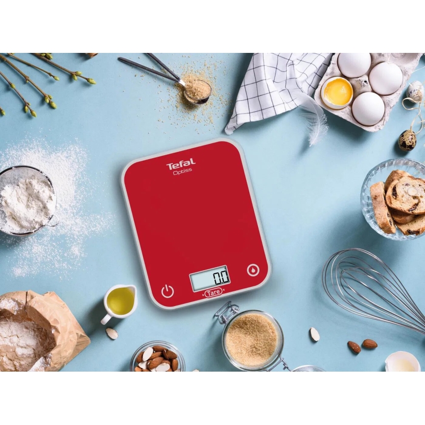 Tefal - Köögikaal OPTISS 2xAAA punane