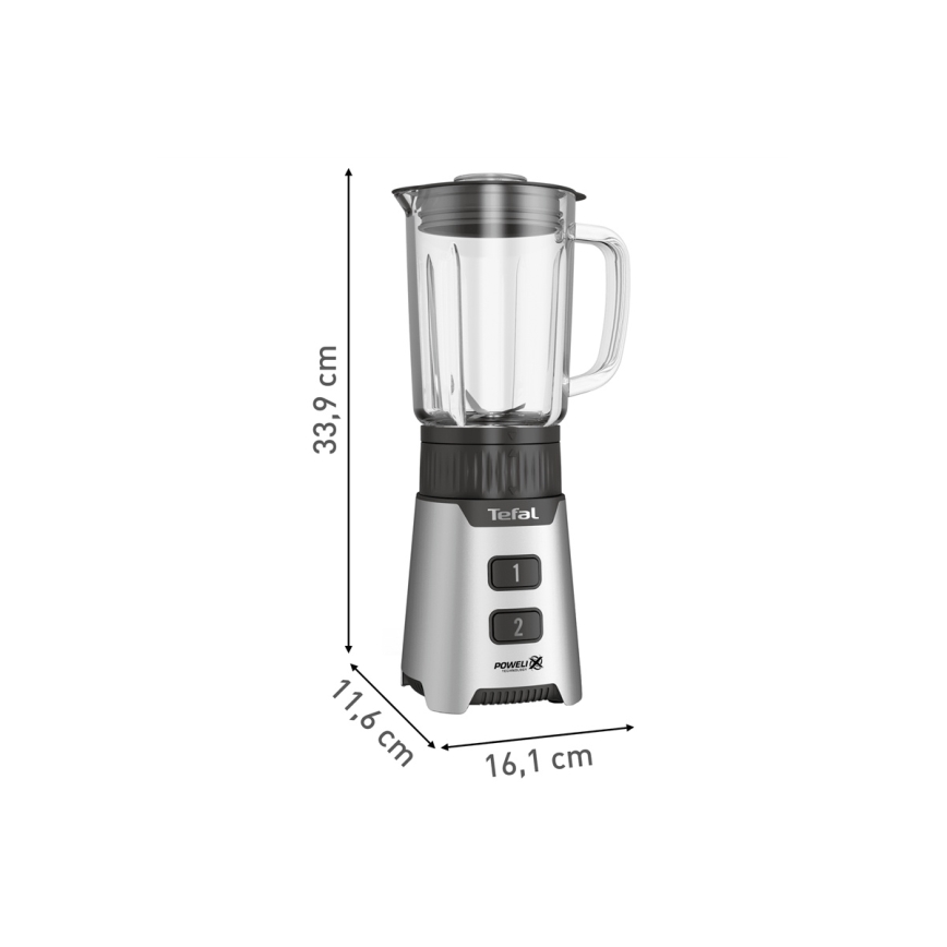 Tefal - Lauablender BLENDFORCE 400W/230V roostevaba/must