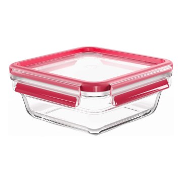 Tefal - MSEAL GLASS 0,8 l säilituskarp, punane/klaas