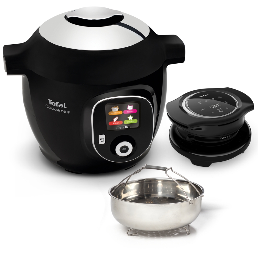 Tefal - Multifunktsionaalne elektriline survepott koos tarvikutega 6 l 1600W/230V must