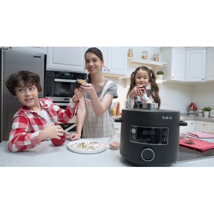 Tefal - Multifunktsionaalne elektriline pott TURBO CUISINE 4,8 l 1090W/230V must