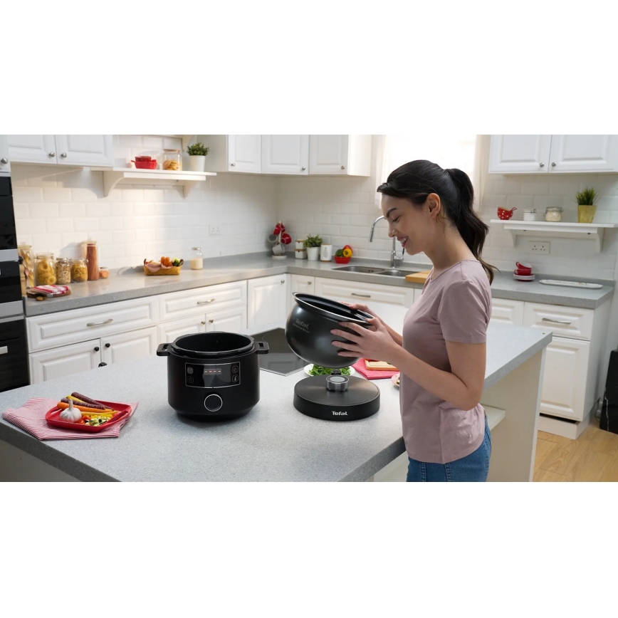 Tefal - Multifunktsionaalne elektriline pott TURBO CUISINE 4,8 l 1090W/230V must