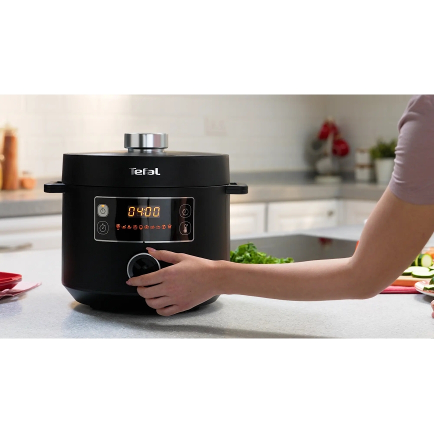 Tefal - Multifunktsionaalne elektriline pott TURBO CUISINE 4,8 l 1090W/230V must