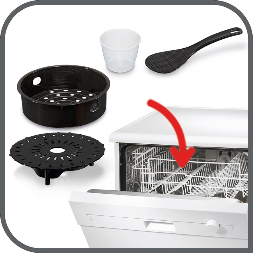 Tefal - Multifunktsionaalne elektriline survepott ALL IN ONE POT 1100W/230V matt kroom/must