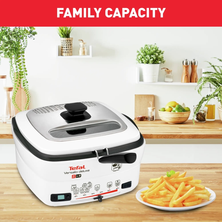 Tefal - Multifunktsionaalne fritüür 9in1 VERSALIO DE LUXE 1600W/230V 2 l valge
