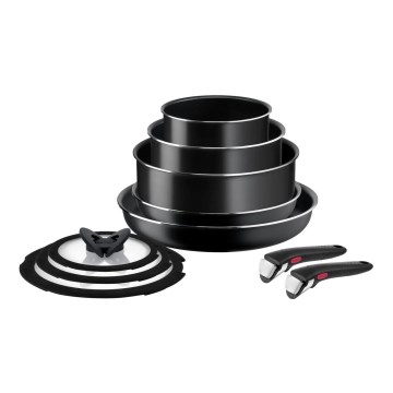 Tefal - Nõudekomplekt 10 tk INGENIO EASY COOK & CLEAN BLACK