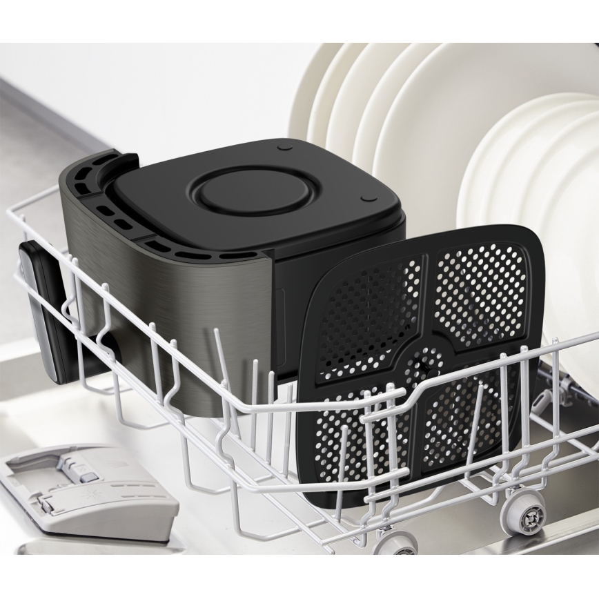 Tefal - Õhufritüür 5 l EASY FRY SILENCE COAL 1400-1670W/230V