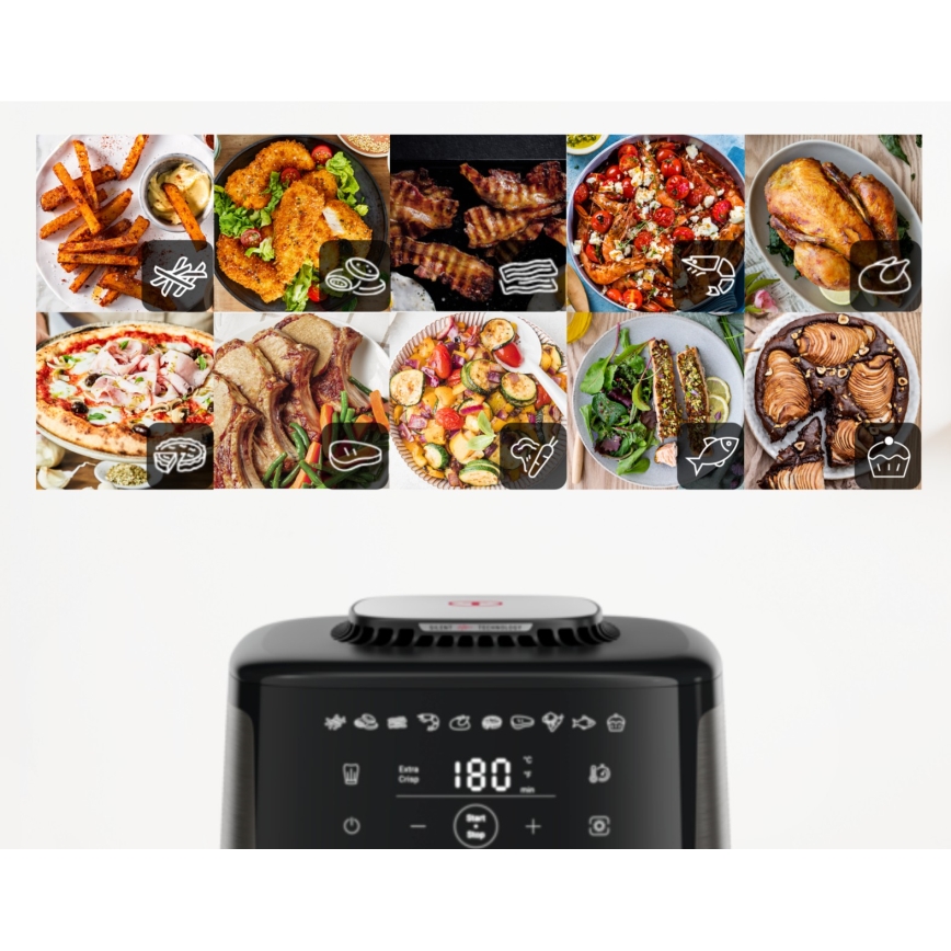 Tefal - Õhufritüür 5 l EASY FRY SILENCE COAL 1400-1670W/230V