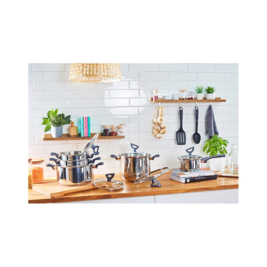 Tefal - Potikomplekt 10 tk DAILY COOK roostevaba