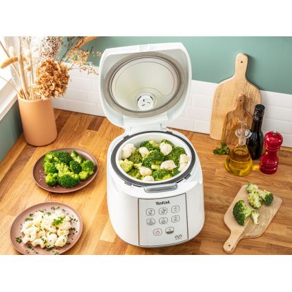 Tefal - Riisikeetja 8-ühes EASY COOK 750W/230V 5 l valge
