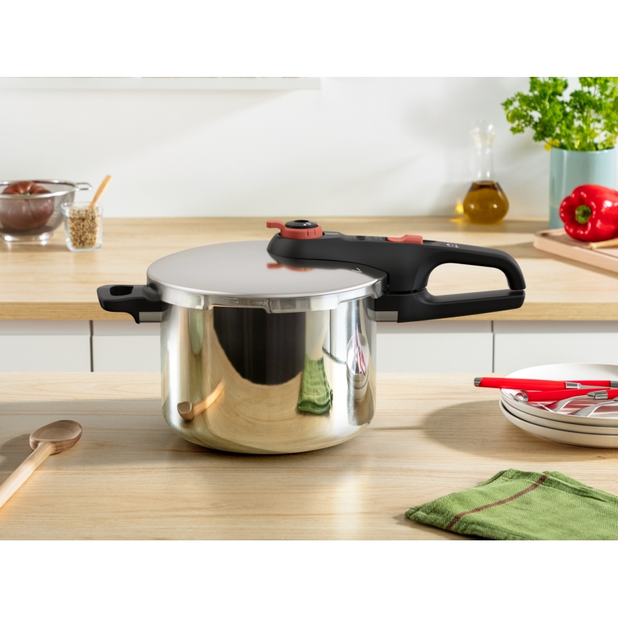 Tefal - Rõhupott 6 l SECURE TRENDY + 5-osaline INGENIO EMOTION komplekt