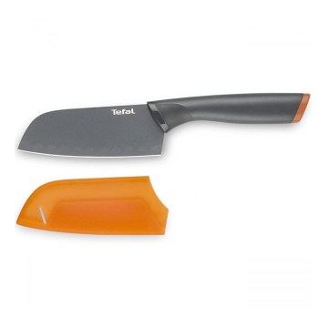 Tefal - Roostevabast terasest nuga santoku FRESH KITCHEN 12 cm hall/oranž