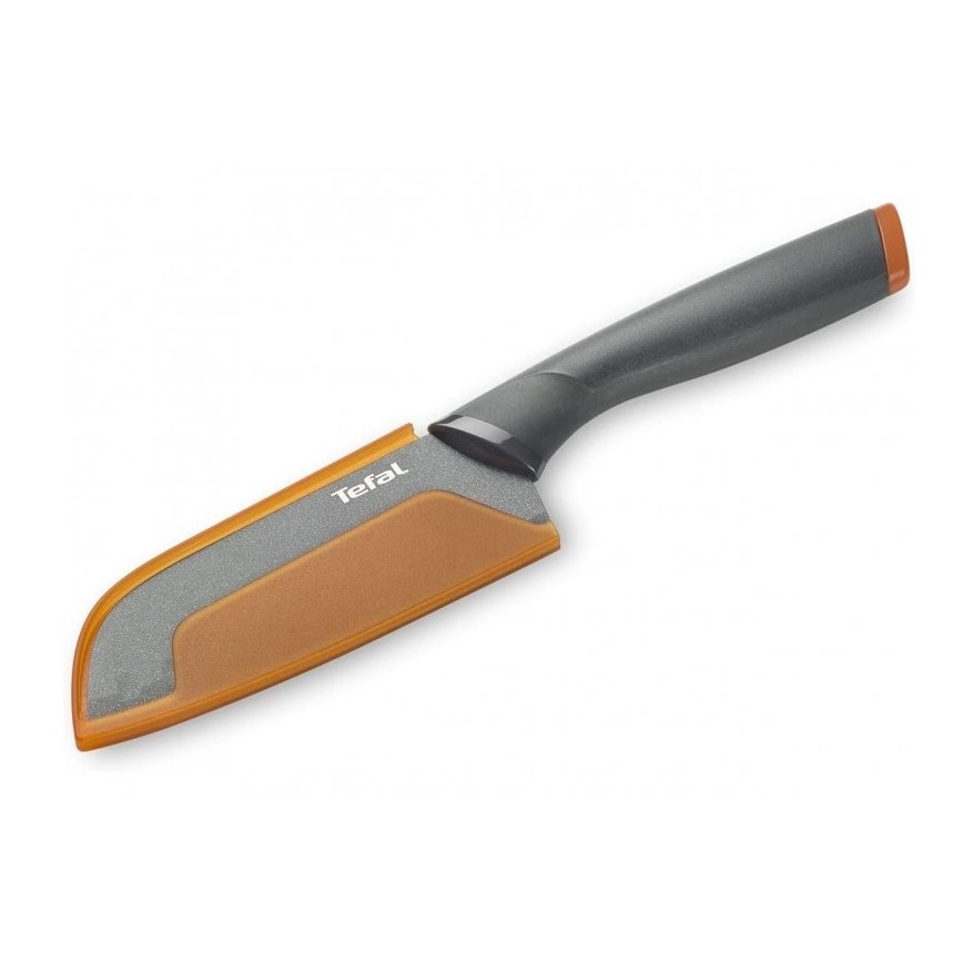 Tefal - Roostevabast terasest nuga santoku FRESH KITCHEN 12 cm hall/oranž