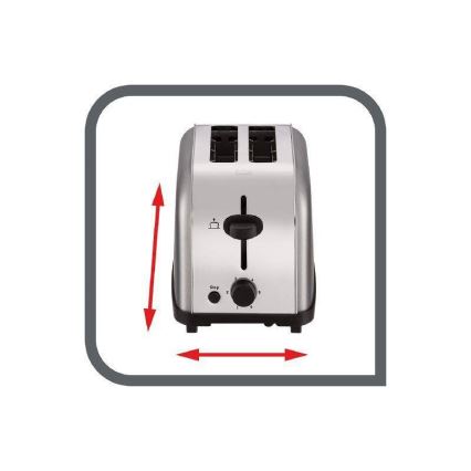 Tefal - Röster, 2 auguga ULTRA MINI 700W/230V matt kroom