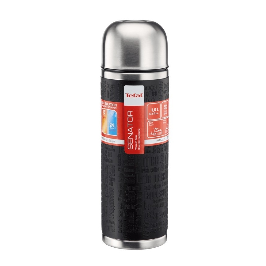 Tefal - Termos koos tassiga 1 l SENATOR roostevaba/must
