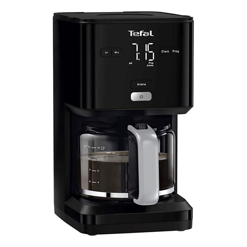 Tefal - Tilkumisfunktsiooniga kohvimasin LCD ekraaniga 1000W/230V must