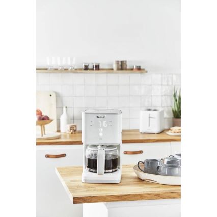 Tefal - Tilkumisfunktsiooniga kohvimasin LCD ekraaniga SENSE 1000W/230V valge