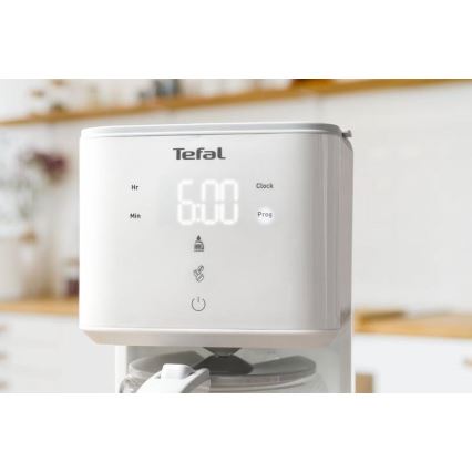Tefal - Tilkumisfunktsiooniga kohvimasin LCD ekraaniga SENSE 1000W/230V valge