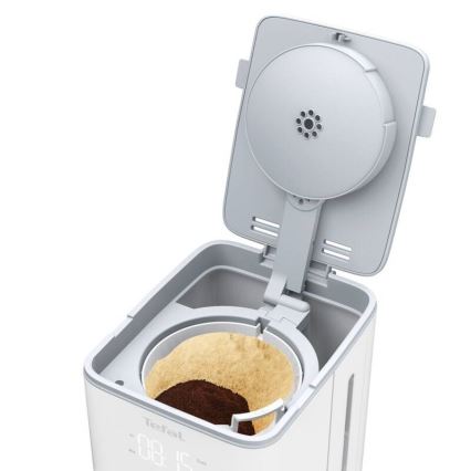Tefal - Tilkumisfunktsiooniga kohvimasin LCD ekraaniga SENSE 1000W/230V valge