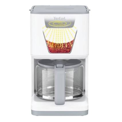 Tefal - Tilkumisfunktsiooniga kohvimasin LCD ekraaniga SENSE 1000W/230V valge