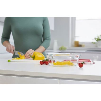 Tefal - Toiduanum 0,85 l MSEAL GLASS punane/klaas