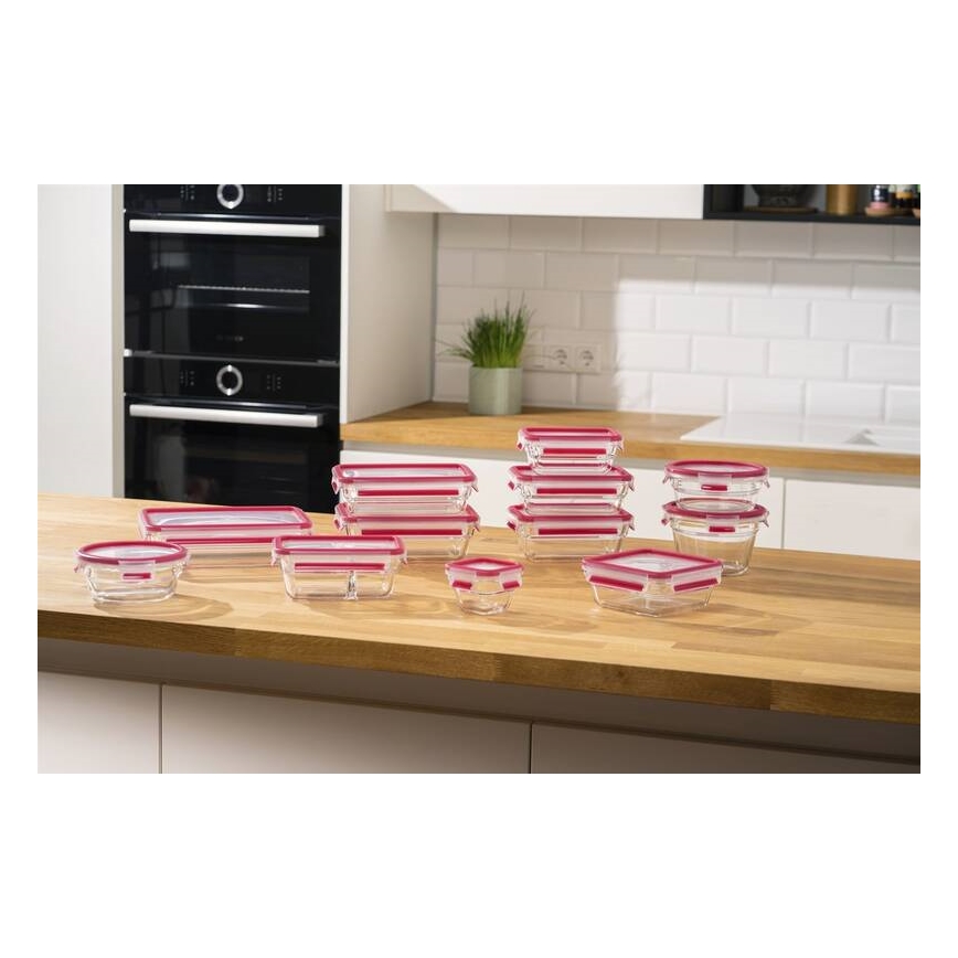 Tefal - Toiduanum 0,85 l MSEAL GLASS punane/klaas