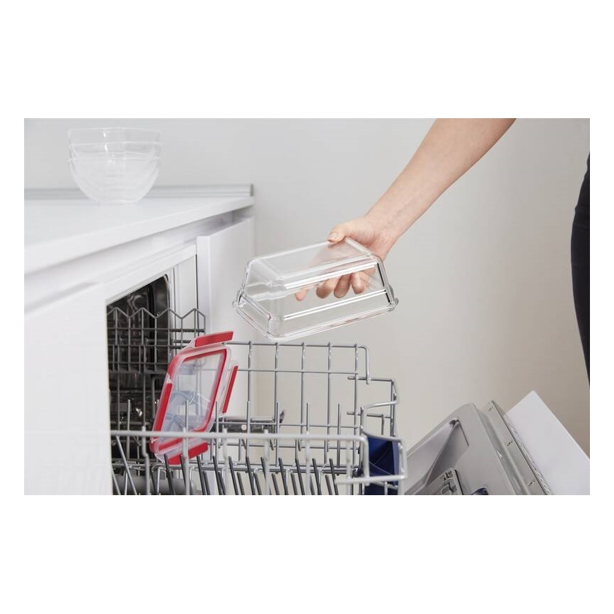 Tefal - Toidukarp 0,85 l MSEAL GLASS punane/klaas