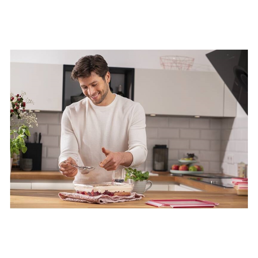 Tefal - Toidukarp 2 l MSEAL GLASS punane/klaas