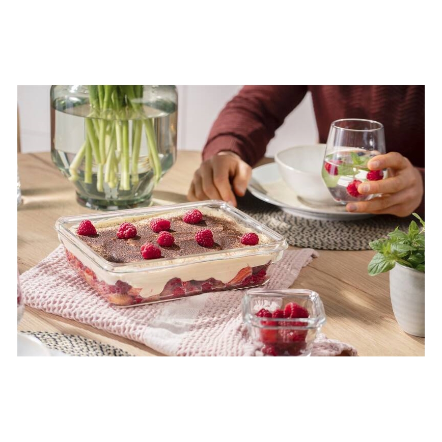Tefal - Toidukarp 3 l MSEAL GLASS punane/klaas