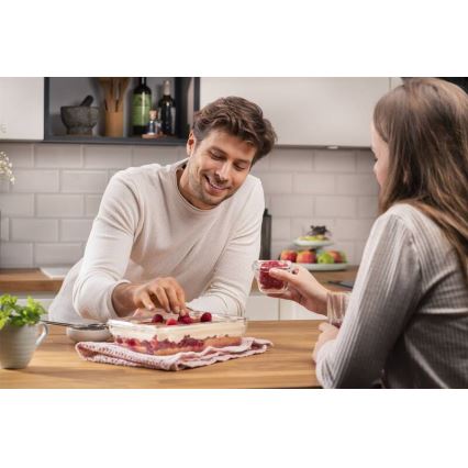 Tefal - Toidukonteiner 2 l MSEAL GLASS punane/klaas