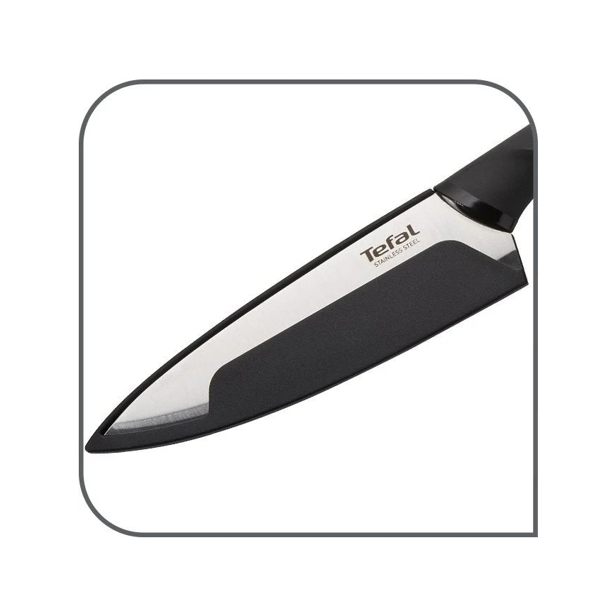Tefal - Universaalne roostevabast terasest nuga COMFORT 12 cm läikiv kroom/must
