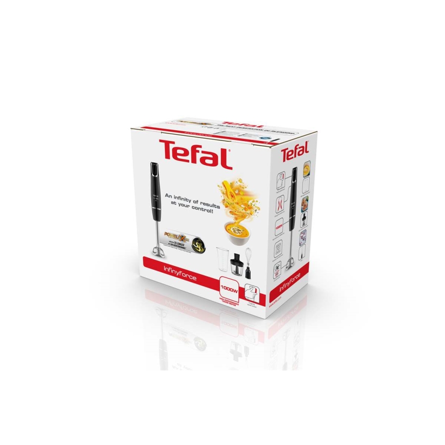 Tefal - Varsblender INFINY FORCE V2 3-ühes 1000W/230V must/roostevaba