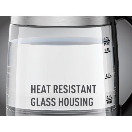 Tefal - Veekeetja GLASS 1,7 l  2200W/230V matt kroom