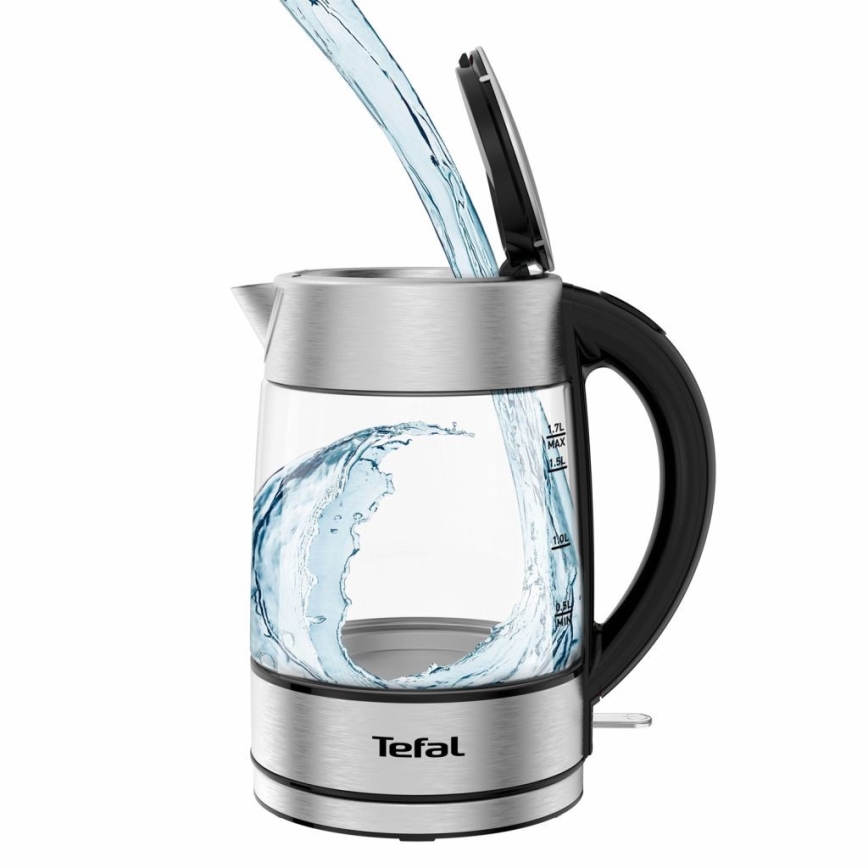 Tefal - Veekeetja GLASS 1,7 l  2200W/230V matt kroom