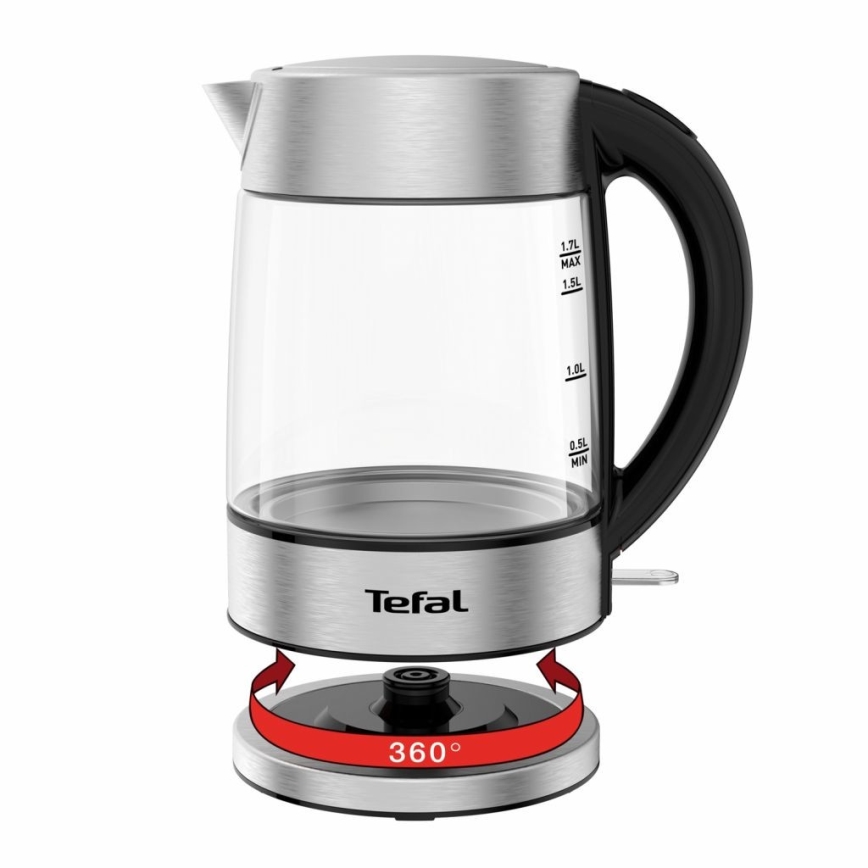Tefal - Veekeetja GLASS 1,7 l  2200W/230V matt kroom