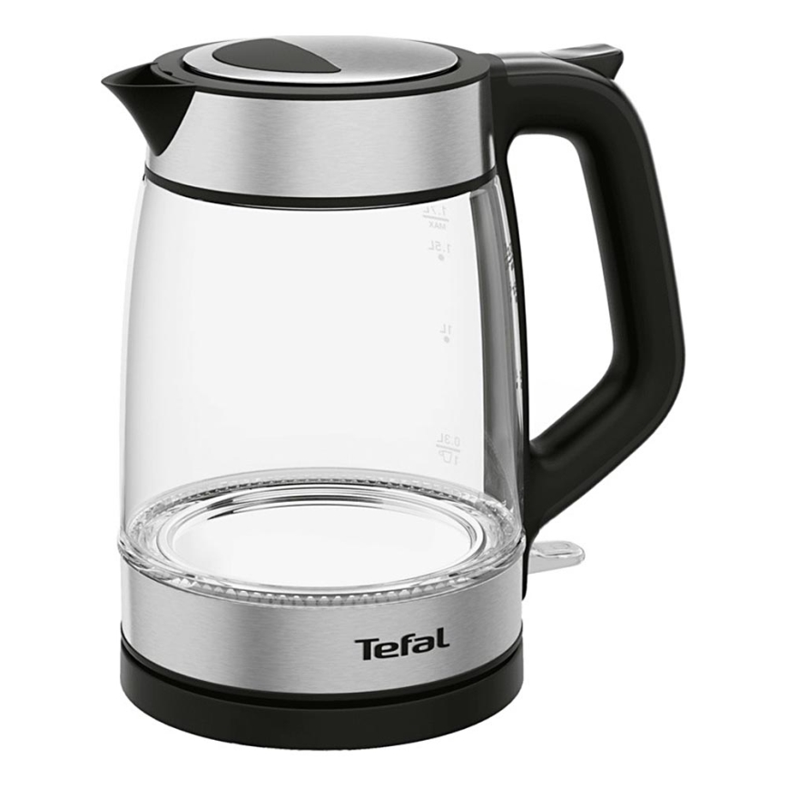 Tefal - Veekeetja GLASS 1,7l 2200W/230V must/roostevaba