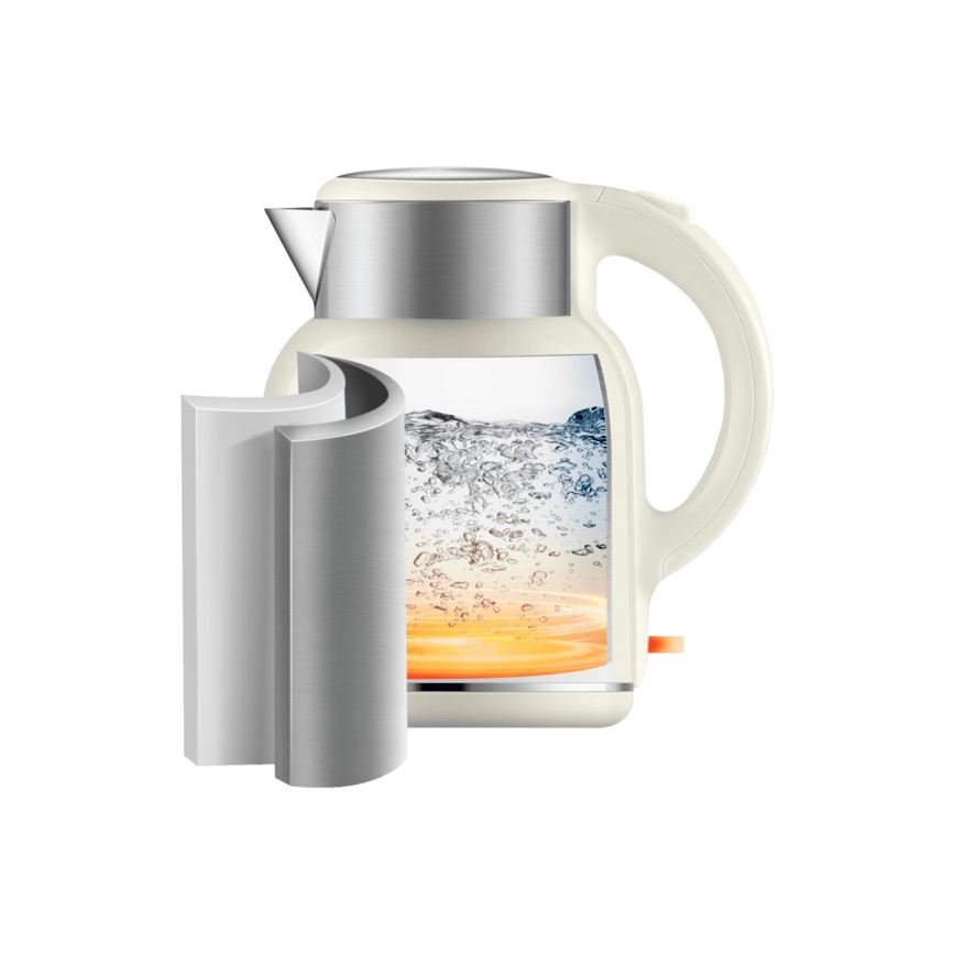 Tefal - Veekeetja THERMO PROTECT XL 1,9l 1650W/230V roostevaba/valge